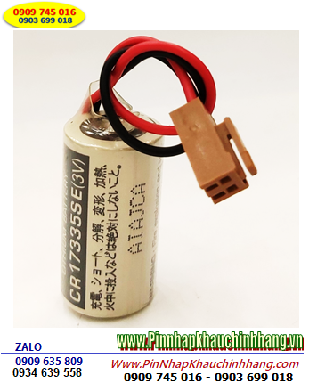 Sanyo CR17335SE, Pin Sanyo CR17335SE (zắc nâu 2 holes) Lithium 3V 2/3A 1800mAh (Japan)